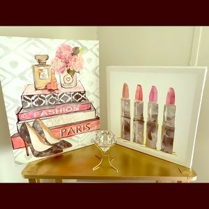 Lux Fashion Bedroom Wall Art Bundle